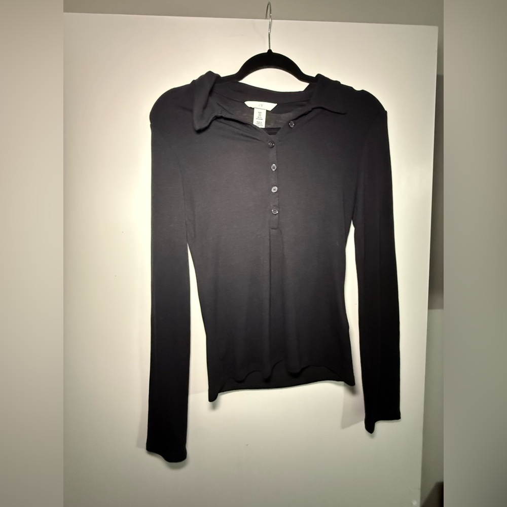 H&M Charcoal Long Sleeve Top